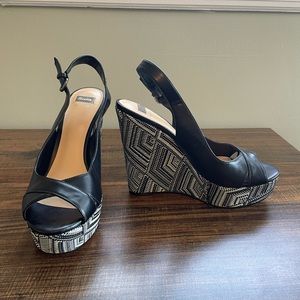 Bata Leather Wedges. Made in Italy